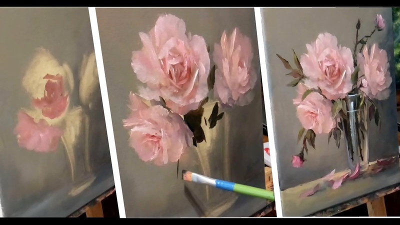 41 How to Paint PINK ROSES